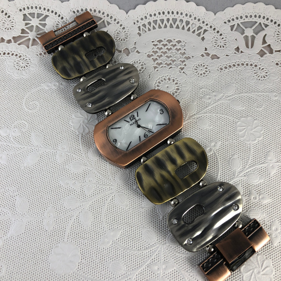Narmi Watch Copper and Gold Mother of Pearl Face main image 4